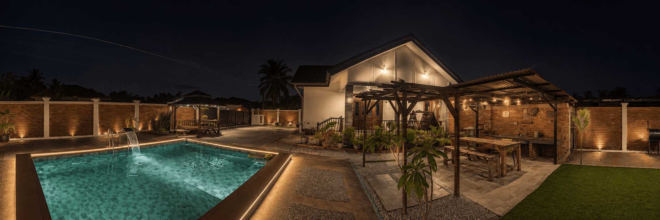 Ellamin Courtyard Retreat - Night
